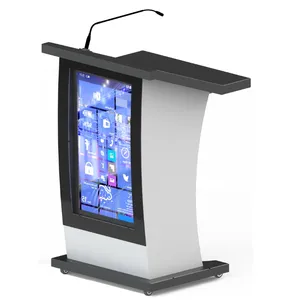 멀티미디어 연단 Lectern 인터랙티브 학교 디자인 전면 화면이있는 스마트 디지털 교육 연단