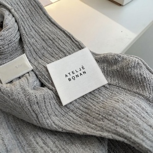 Chất Lượng Cao Sang Trọng Cotton Cổ Chăm Sóc Nhãn In Logo Cho Quần Áo Cotton In Nhãn May Trên Lụa In Có Thể Giặt Miễn Phí - Product Image 1