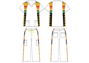 Uniforme de enfermera impreso colorido uniformes de Hospital médicos matorrales personalizados - Product Image 6