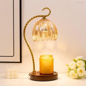 Aromatherapy Wax <b>Lamp</b> Solid Wood French Retro Bedroom <b>Bedside</b> Flameless Scented Atmosphere <b>Table</b> - Product Image 1
