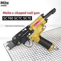 Clous pneumatiques Meite C-Type 760 pour anneaux en C et anneaux de ferme, pour l'assemblage de filets de cages à poulets et lapins, support OEM personnalisé