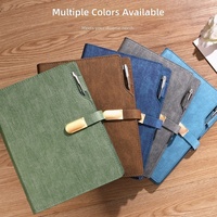Carnet A5 multifonctionnel à feuilles mobiles, style professionnel, couverture en cuir PU premium changeant de couleur, beige, papier protecteur pour les yeux, coffret cadeau