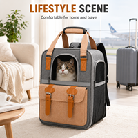 Sac à dos pliable et imperméable pour animaux de compagnie, sac de voyage respirant pour chat et chien, sac à dos de transport pour petits chiens, vente en gros