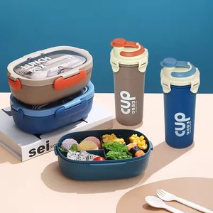 Students 3 Compartment Leakproof Heatable Bpa Free Microwave School Kids Lunch <b>Box</b> Food Container Environment-Friendly - Product Image 2