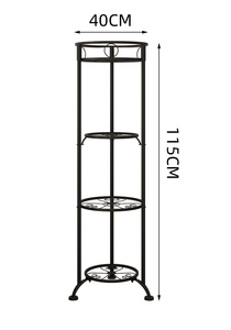 KINNO-Présentoir à Fleurs Moderne en Fer Forgé, Étagère pour Pot de Fleurs, Cuisine, Salon, Salle de Bains, <span class=keywords><strong>Balcon</strong></span> - Product Image 6