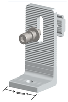 Support de montage solaire en aluminium AL6005-T5 en forme de L avec joint EPDM étanche pour système de fixation PV sur toit en tôle, boulon de fixation en L