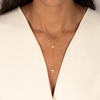 Collier en argent sterling 925 plaqué or avec pendentif étoile de David Chai pavé de CZ, symbole en forme de Y, bijoux juifs pour femmes