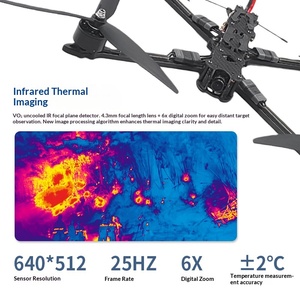 <span class=keywords><strong>Drone</strong></span> FPV à imagerie thermique 10 pouces 640x512, transmission d'image 5.8G 3W, capacité de charge 4KG, noir et blanc - Product Image 3
