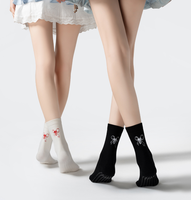 Nouvelles chaussettes de yoga, pilates et ballet en coton brodé avec nœud, design personnalisé, antidérapantes, collection Printemps-Été 2026