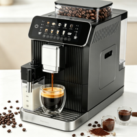 Cafetera Espresso Anbolife con Certificación CE y CB, Bomba Italiana de 20 Bares, Acero Inoxidable, Compacta, Inteligente, para Cappuccino, Fabricación OEM