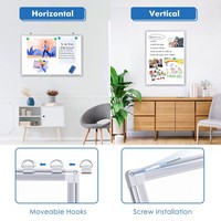 Tableaux blancs effaçables à sec de taille personnalisée Tableau blanc suspendu avec cadre en aluminium Tableau blanc magnétique pour mur