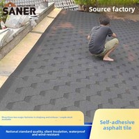 Selbstklebende Asphalt-Bitumen-Dachschindeln für Wasserdichte, Wärmeisolierende und Schalldämmende Abdeckung von Villen und Holzhäusern