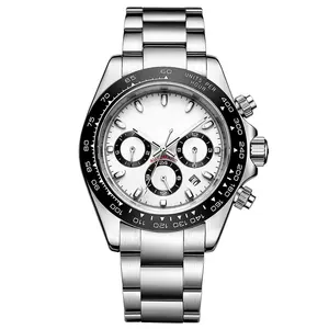 Mode hommes étanche chronographe automatique Date Business montres haut de gamme hommes poignet vente en gros de luxe Reloj