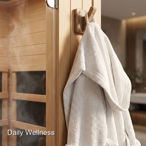 Sauna avec technologie de chauffage au carbone avancée, pour 4 personnes, avec porte-revues intégré et crochets à serviettes inclus - Product Image 4