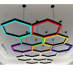 0.4m 0.6m 0.8m 0.9m 1m 1.2M <span class=keywords><strong>LED</strong></span> trần ánh sáng mặt dây tổ ong hình lục giác hồ sơ văn phòng khách sạn KTV phòng tập thể dục - Product Image 1