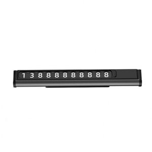 Placa de estacionamiento temporal para coche, placa de matrícula con número de teléfono móvil, placa de matrícula oculta digital de aleación de aluminio para coche, venta al por mayor - Product Image 1