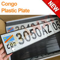 Plaque d'immatriculation de voiture réfléchissante en acrylique épais, format standard, durable, décorative, pour extérieur, Congo 2026