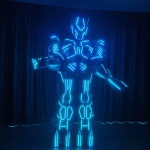 Guangzhou Namchi nueva llegada gran oferta hacer <span class=keywords><strong>dinero</strong></span> EVA Material Metal aspecto Robot disfraces Led traductor micrófono Robot trajes - Product Image 4