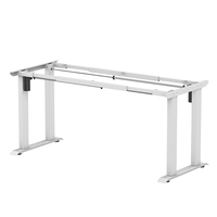 Bureau debout réglable en hauteur à quatre moteurs et quatre pieds, table de travail informatique de bureau, cadre de bureau électrique assis-debout