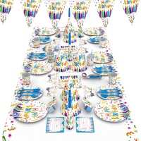 Juego de Decoración de Mesa de Papel de Color Personalizado Ecológico con Temática de Año Nuevo, Artículos para Fiestas