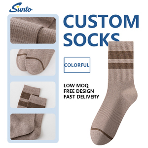 Tùy Chỉnh Thư Vớ Tùy Chỉnh Thiết Kế Biểu Tượng Thể Thao Thể Thao Phòng Tập Thể Dục Hàng Ngày Vớ Người Đàn Ông Dệt Kim Sọc Crew Vớ Thể Thao - Product Image 1