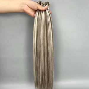 Alta calidad Remy doble dibujado queratina Bond Flat <span class=keywords><strong>U</strong></span> I Tip extensión de cabello humano resaltar Rubio I-Tip teñido cabello europeo blanqueado - Product Image 1
