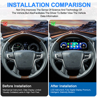 NaviHua Upgrade - Tableau de bord numérique LCD pour voiture, compteur de vitesse, écran virtuel Carplay pour Toyota Land Cruiser 2007-2020