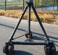 15m Jimmy Jib Crane Verwenden Sie einen motorisierten Pan Tilt Head und einen 6-Rad-Dolly