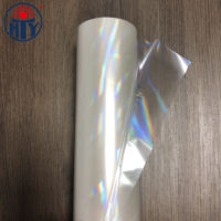 Feuille d'estampage personnalisée, feuille holographique transparente et feuille d'estampage à chaud en plastique avec motif de lumière Oblique