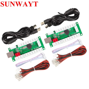 2 người chơi tự làm Bộ dụng cụ Arcade Arcade LED USB Encoder + Sanwa JLF-8YT joystick + 16pcs OBSF-30 Push nút cho MAME - Product Image 6