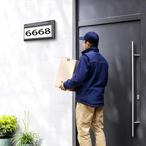 LED <strong>Solar</strong> Address Sign <strong>House</strong> <strong>Number</strong> Illuminated <strong>Solar</strong> Address Plaque Street Outside Garden Driveway <strong>Solar</strong> Door <strong>Number</strong> with Light - Product Image 3