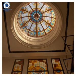 <span class=keywords><strong>Vitrail</strong></span> Leadlight Skylight au sommet de l'Atrium Entrée Fabricant <span class=keywords><strong>Motif</strong></span> personnalisé Peint à la main <span class=keywords><strong>Art</strong></span> Déco Verre Stianed - Product Image 1