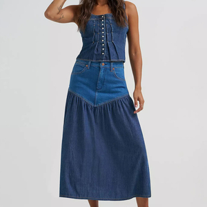 Jupe en jean pour femme de qualité supérieure avec poches latérales, nouvelle collection, tenue décontractée, prix abordable, jupes pour femme en promotion - Product Image 6