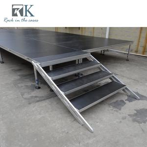 Plataforma de Exhibición para Eventos, Escenario de Altura Ajustable con Cuatro Patas - Product Image 4