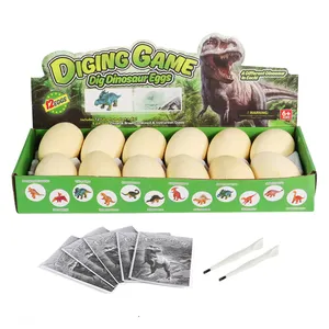 Обучающие игрушки STEM, 12 динозавров, набор для копания яиц, игрушки-сюрприз, игры для копания, яйцо динозавра