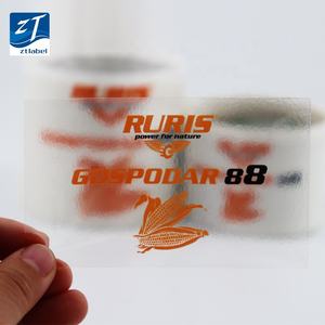 Hojas adhesivas transparentes personalizadas, pegatinas de vinilo transparente, PVC, Impresión de logotipos, rollo de etiquetas - Product Image 3