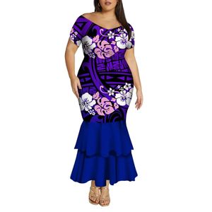 Robe de soirée sirène grande taille à imprimé floral profond, col en V, manches courtes, taille empire, coupe crayon, pour l'été - Product Image 2