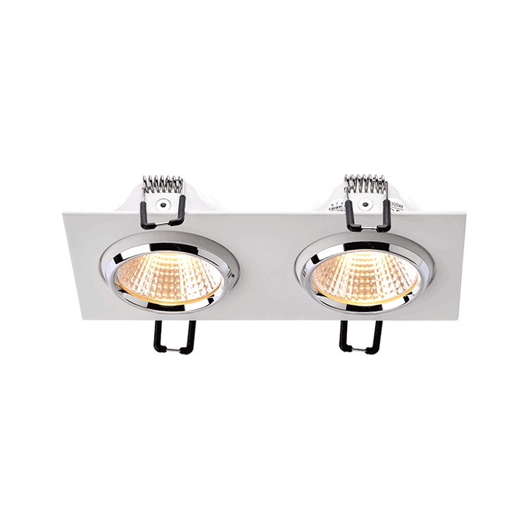 Встроенный светодиодный потолочный светильник COB с 2 головками 7 Вт * 2