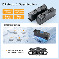 Baterai Penerbangan Cerdas 2150mAh 100% Terdekripsi untuk DJI Avata 2 FPV Drone, Waktu Terbang 23 Menit, Baterai Pengganti yang Aman