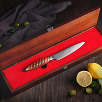Couteau utilitaire de cuisine super pointu de haute qualité en acier en poudre M390 avec manche en matériau de luxe personnalisé