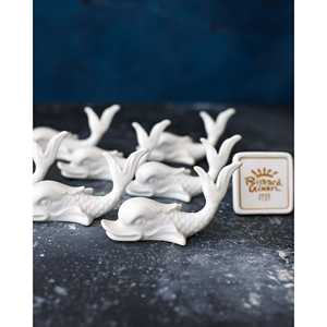 Ensemble de repose-couteaux en porcelaine en forme de poisson Campidelli Ginori, vaisselle élégante - Product Image 1