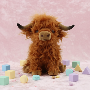 Peluche Vache des Highlands écossaise brodée mignonne en gros, jouet en peluche doux anti-stress, cadeau pour enfants, décoration de la maison, promotion - Product Image 3