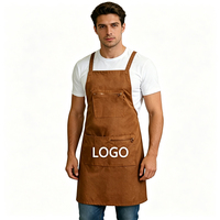 Delantal Impermeable Personalizado con Bolsillos con Cremallera, MOQ Bajo, Adecuado para Trabajos con Bandejas, Personal de Tiendas, Estilistas y Baristas