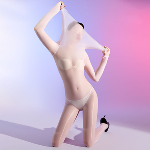<span class=keywords><strong>Medias</strong></span> de cuerpo entero 5D ultrafinas con cuello alto que se ajustan al pecho, sin costuras, translúcidas, con aceite de caballo - Product Image 3