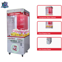 Machine à griffes commerciale à monnayeur, transparente, pour la distribution de peluches et de jouets, jeu d'arcade à vendre