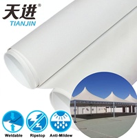 Tissu de bâche en PVC imperméable de Tianjin, tente d'hôtel, abri de voiture, toit de stade, structure de membrane tendue, bâche ignifuge