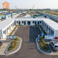 Bâtiment modulaire en structure acier, maison préfabriquée en conteneur, dortoir à deux étages pour travailleurs, hébergement pour chantier