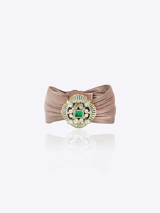Bracelet en maille Royal Blush Danta Gems, élégant et luxueux, inspiré des créations de designers, doré, fait main, pour femme, idéal pour les soirées. - Product Image 1