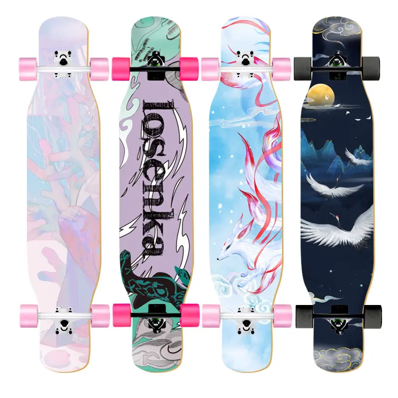 Skateboard Longboard en bois d'érable Street, planche complète de 42 et 46 pouces, bon marché, personnalisé pour la danse