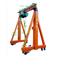 Petit Grue à Portique Mobile Léger et Portable de 2 Tonnes pour Intérieur et Extérieur